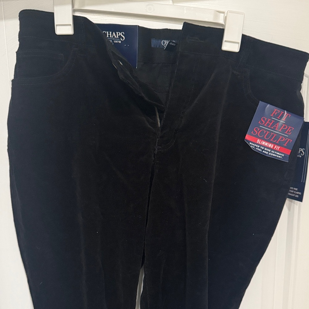 Chaps Black Slim Fit Corduroy pants